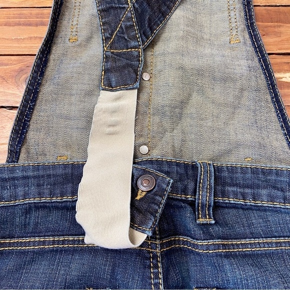 VINTAGE Fornarina denim overalls blue medium/low rise skinny/straight leg medium - Picture 7 of 16